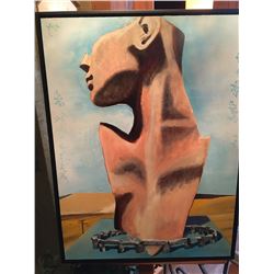 Modern Art:  Ozymandias Painting on Board