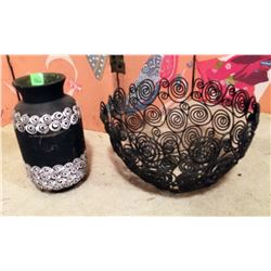 Art Modern Vase and Bowl