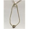 Image 1 : 14k Diamond Solitaire Necklace