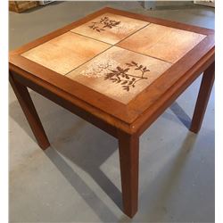 Mid-Century Danish Tile End Table
