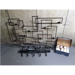 Wrought Iron Wall Candelabras