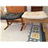 Image 1 : Mid-Century Danish Leather Ottomans