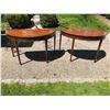 Image 1 : 2 Matching English Demilune Tables