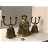 Image 1 : 3 Piece French Bronze Clock Mantel Set