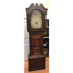 English Oak Grandfather Clock