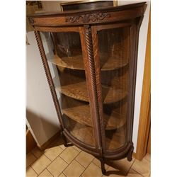 Curved Glass Collector’s Curio Cabinet