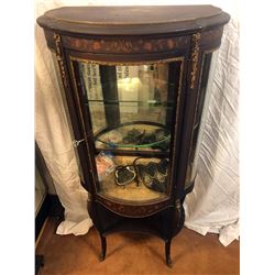 RJ Horner Curio with Marquetry Inlay
