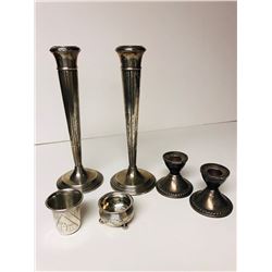 Sterling Candle Holders, Salt Holders