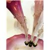 Image 4 : Victorian Cranberry Opalescent Epergne