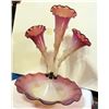 Image 6 : Victorian Cranberry Opalescent Epergne