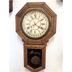 Consort, Wm. Gilbert Oak Wall Regulator Clock