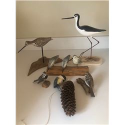 Hand Carved Wooden Bird Estate Collection