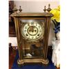 Image 1 : Ansonia Brass & Glass Crystal Regulator Clock