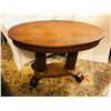 Image 1 : Oak One Drawer Oval Library Table