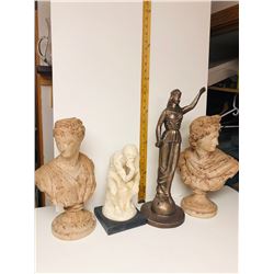 4 Decorative Statues