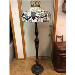 Antique Leaded Glass Floor Lamp