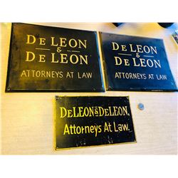 DeLeon & DeLeon Attorneys at Law Signs