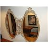 Image 1 : Estate Gold Gilt Very Ornate Double Oval Mirror