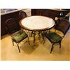 Image 1 : Marble Top Breakfast Table and Chairs