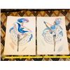 Mid Century Parisian Can Can Dancers by Alice Huertas