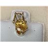 Image 1 : 10K Gold oval cut .85 carat citrine pendant