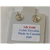 Image 2 : Ladies 10K Gold .35 carat soliatire earring set