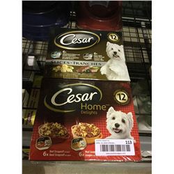 Cesar Home Delights Dog Food (12 x100g) Lot of 2