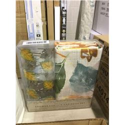 Falling Leaves Shower Curtain and Hook Set (70" x 72")