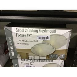 UberHaus Set of 2 12" Ceiling Flushmounts