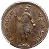 Image 1 : 1787 Massachusetts Half Cent Ryder 4-C R1 PCGS graded MS65 Brown