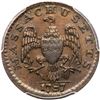 Image 2 : 1787 Massachusetts Half Cent Ryder 4-C R1 PCGS graded MS65 Brown