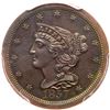 Image 1 : 1857 Breen 1-B (doubled T in CENT) R4 PCGS graded PR66 Brown