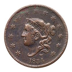1834 N-5 R5 Large 8 & Stars, Medium Letters F12