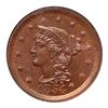 Image 1 : 1854 N-5 R3 Repunched 18 NGC graded MS65 Brown