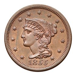 1855 N-10 R1 Italic 55 MS62