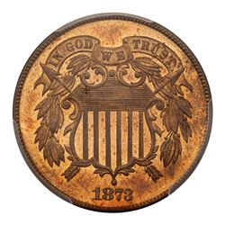 1873 Two Cents. Closed 3. PCGS PF65