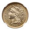Image 1 : 1871 Nickel Three Cents. NGC MS67