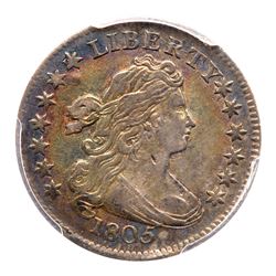 1805 Draped Bust Dime. 4 berries. PCGS AU50