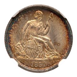 1837 Liberty Seated Dime. NGC MS66