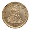 Image 1 : 1863 Liberty Seated Quarter Dollar. NGC MS66