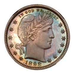 1898 Barber Quarter Dollar. NGC PF68