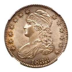 1833 Capped Bust Half Dollar. NGC MS66