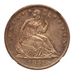 1851-O Liberty Seated Half Dollar. NGC MS65