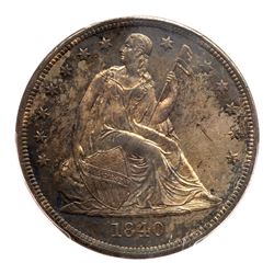 1840 Liberty Seated Dollar. PCGS MS62