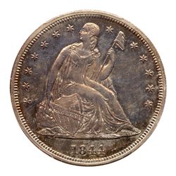 1844 Liberty Seated Dollar. PCGS MS63