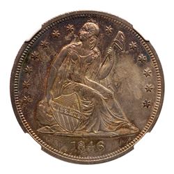 1846 Liberty Seated Dollar. NGC MS65