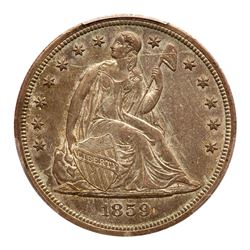 1859-S Liberty Seated Dollar. PCGS MS62