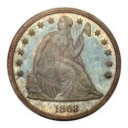 1863 Liberty Seated Dollar. PCGS PF66