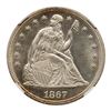 Image 1 : 1867 Liberty Seated Dollar. NGC MS65
