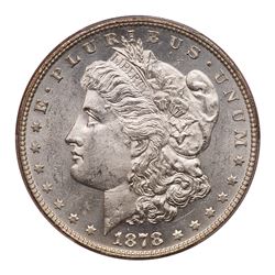 1878 Morgan Dollar. 7 tail feathers, reverse of 1878. PCGS MS63